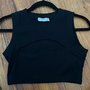MNG Black Crop Top (M)